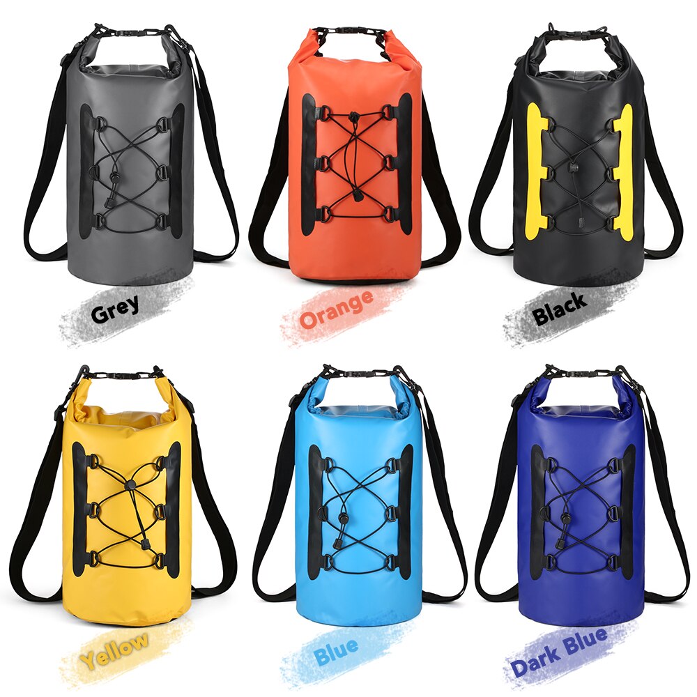 15L Impermeabile asciutto Borsa Zaino Pacchetto Sacco di Nuoto rafting kayak Da Pesca Galleggiante Immersioni Vela Surf Impermeabile Sacchetto Del Telefono