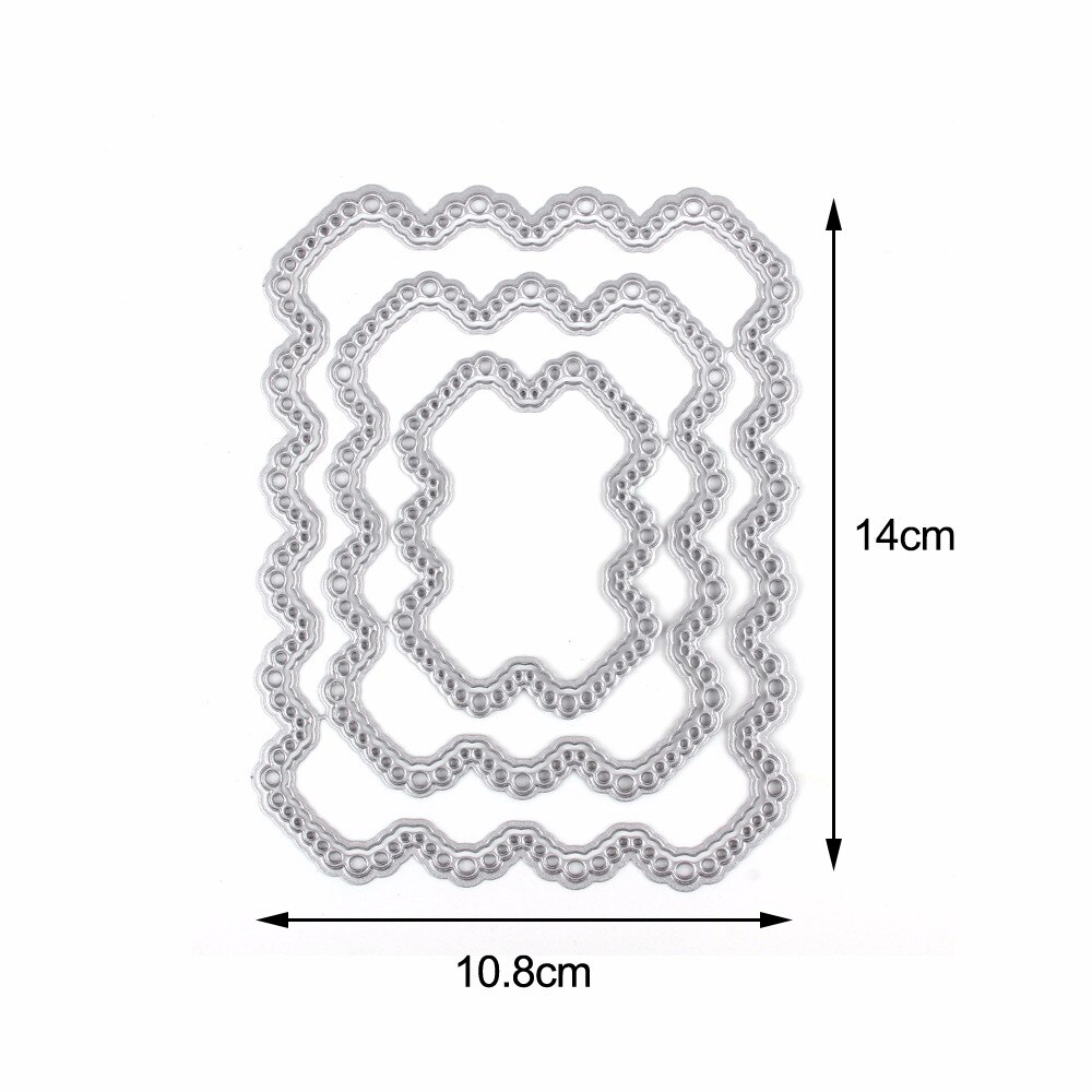 Marco Ovalado De 6 Capas Con Cabeza De Ratón, Troquel De Corte De Metal De Encaje Ahuecados
