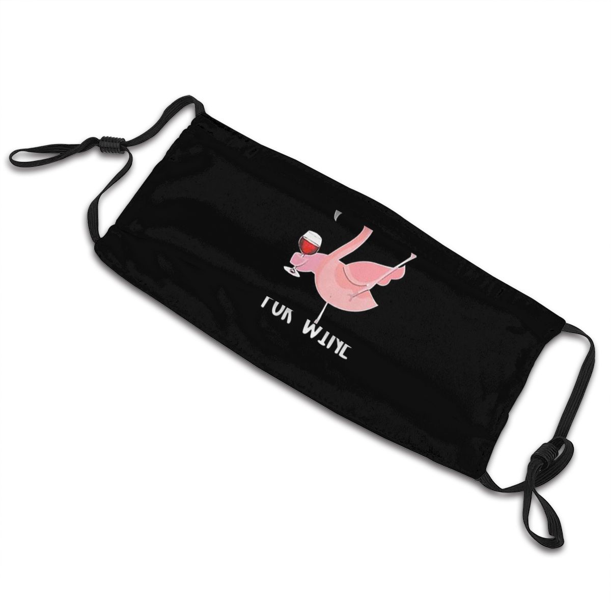 Grappige Flamingo Zal Verwijderen Voor Wijn Masker Unisex Non-Disposable Mond Gezichtsmasker Anti Haze Anti Stofkap