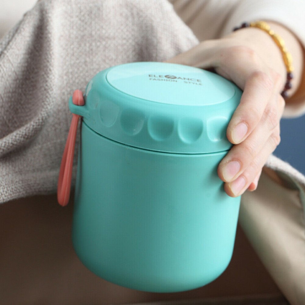 Stainless Steel Insulated Lunch Box Soup Holder Portable Food Container For Picnic School Office Hand-Held Soup Cup Thermos