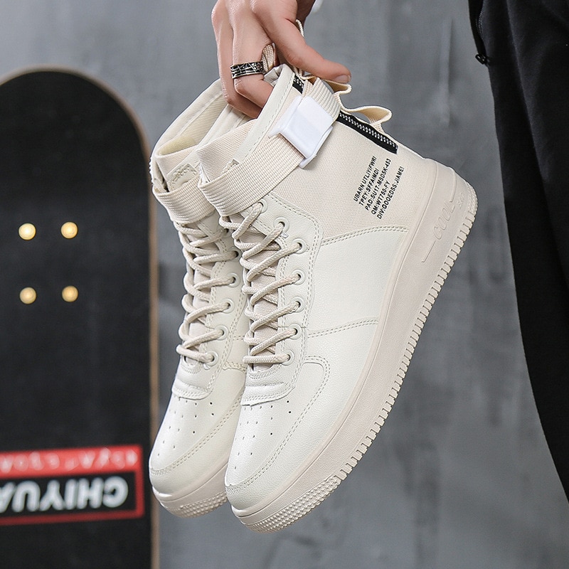 Högtoppade herrsneakers skateboardskor sportskor män fritidssneakers hip hop skor street sneakers chaussure homme