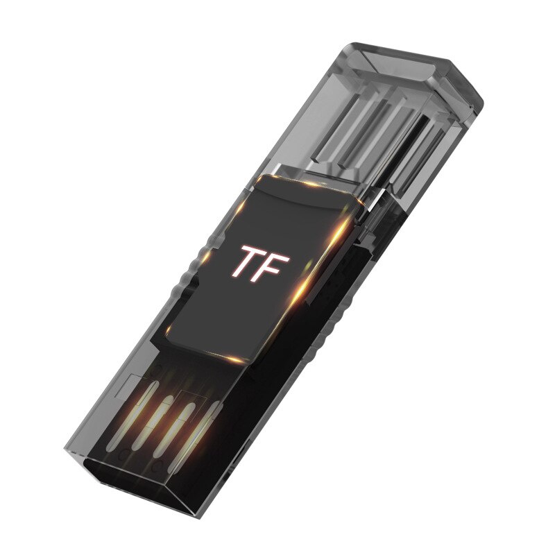 Mini TF-kaartlezer Twee-in-één TYPE-C Mobiele computer Geschikt voor Android Computer Uitbreidingsconnector High-Speed Universeel: zwart
