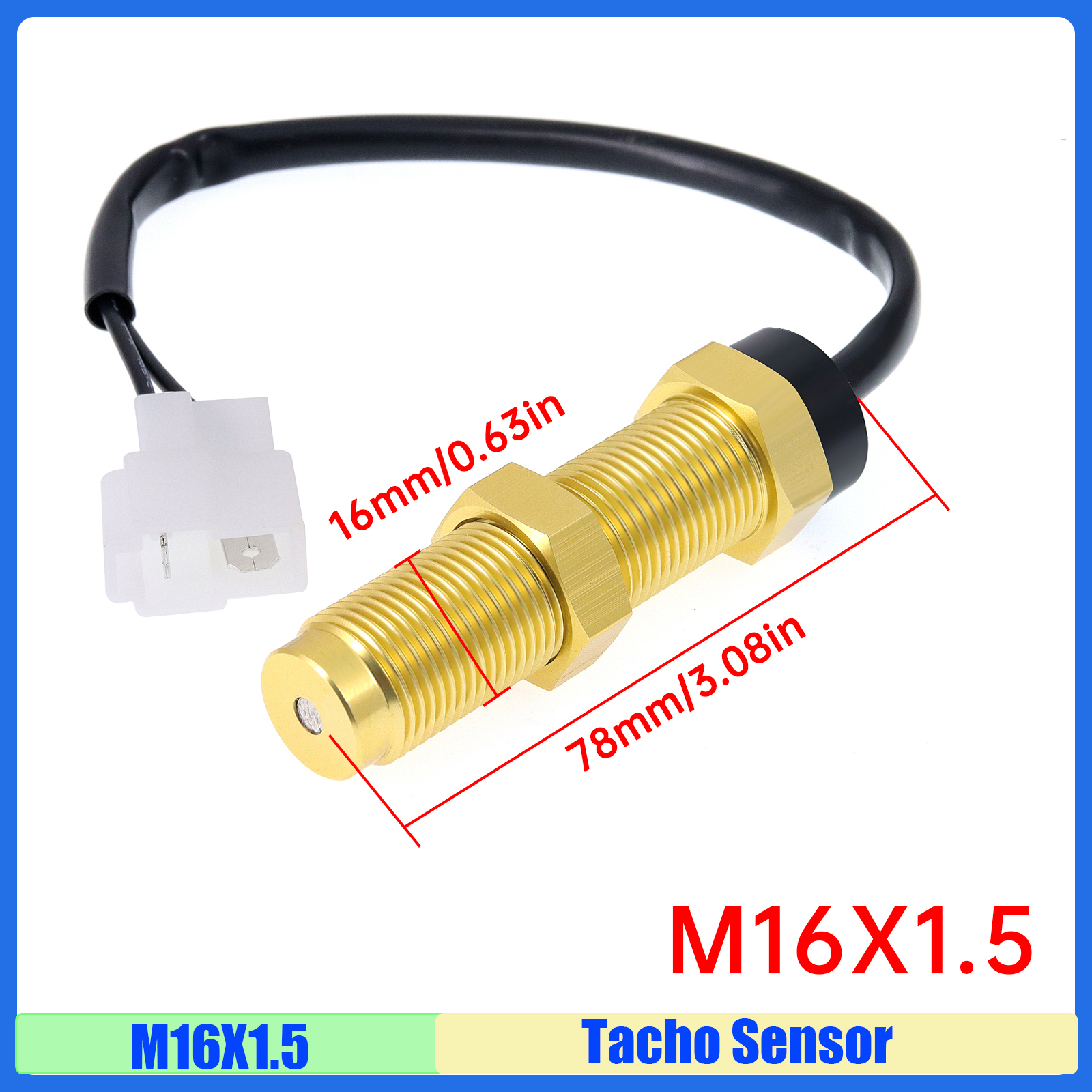 Digital 3 in 1 52mm -vägs vattentemperaturmätare + varvräknare + oljetrycksmätare med larm, rött ljus för bil och båt 12v 24v anpassad: Silver-