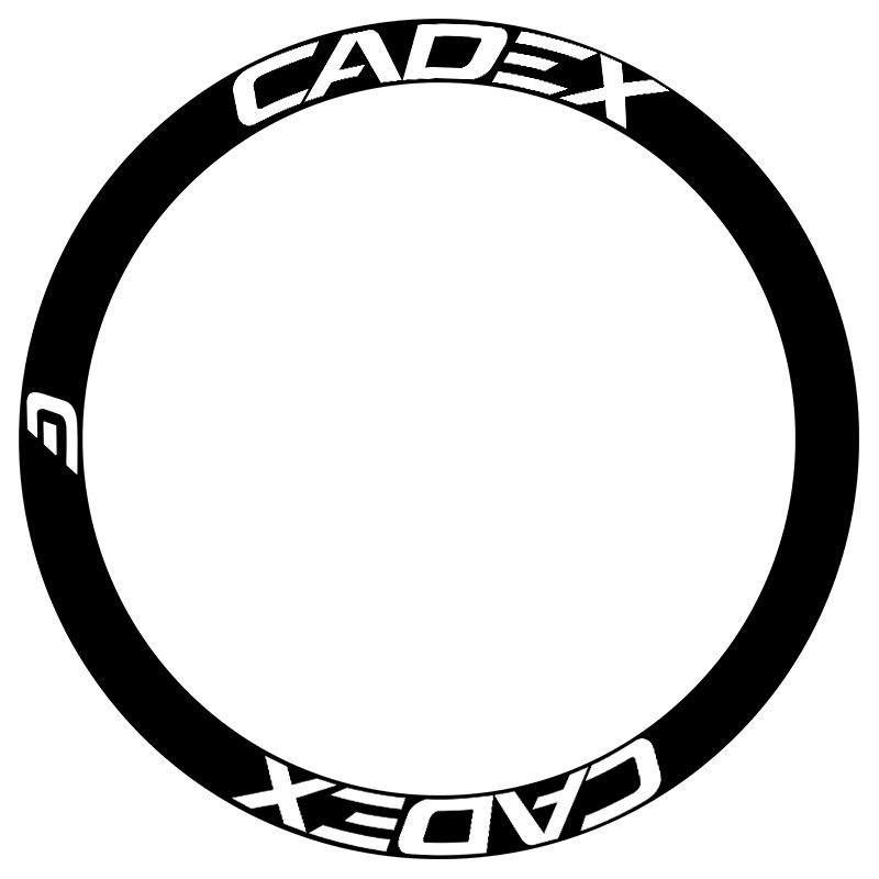 CADEX Ruote per bici da strada Adesivo Cerchione per bicicletta Decalcomanie Adesivo riflettente decorativo impermeabile Accessori per ciclismo 42C 42D 65C 65D: YELLOW