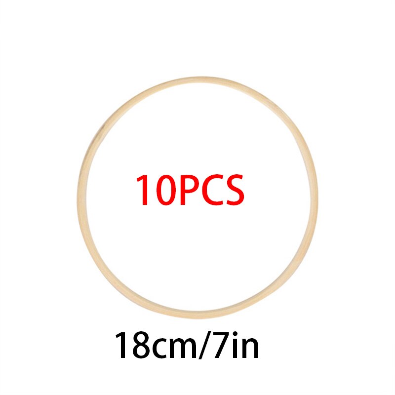 Cadre rond en bois de bambou, 8-40cm, cercle de broderie, outils pour bricolage, artisanat, couture, accessoires de décoration: 18cm