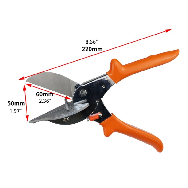 45°-135° Degree Adjustable Multi Angle Scissors Trunking Shear Wood Miter Cutting，Multi Angle Miter Shear Cutter Hand To