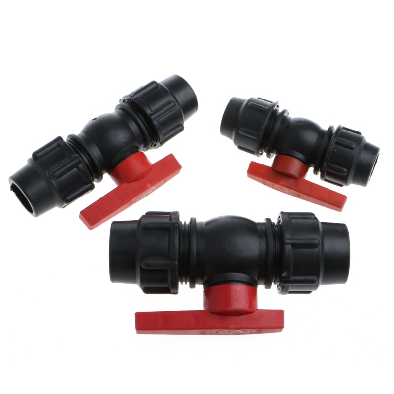 20/25/32mm Plastic Water Pipe Quick Valve Connector PE Tube Ball Valves Accessories
