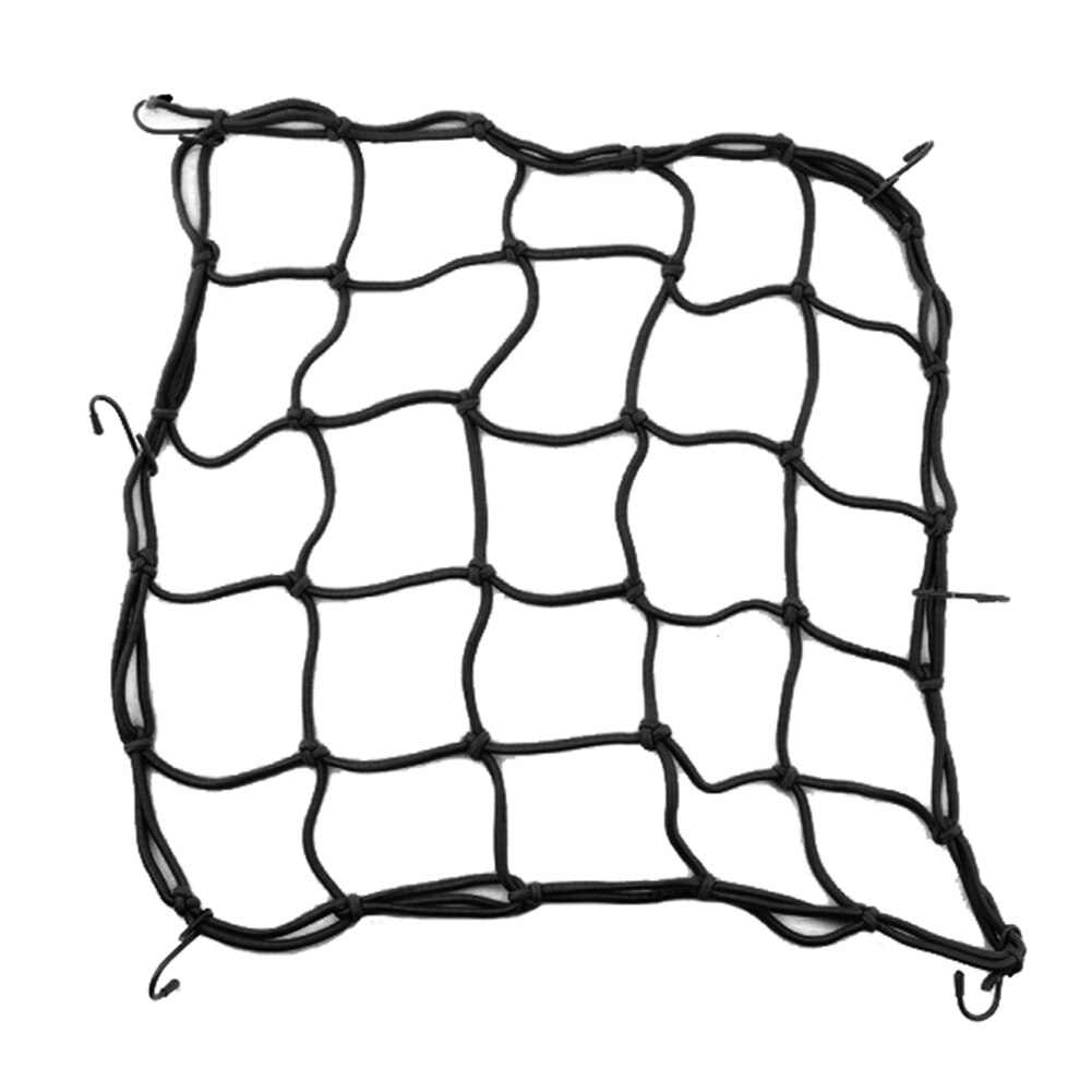 40 x 40cm motorcykel hjelm mesh universal reflekterende elastik diverse reb snor bagage last elastik net motorcykel tilbehør: Sort