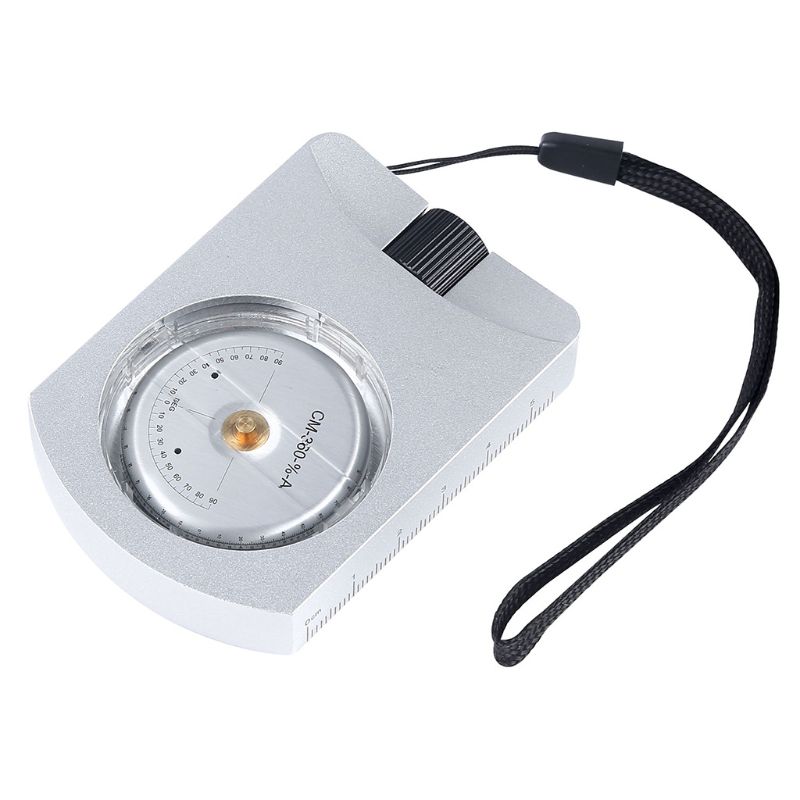 Aluminum Accurate Altimeter Compact Handheld Clinometer for Measuring Heights Slopes Angles Silver