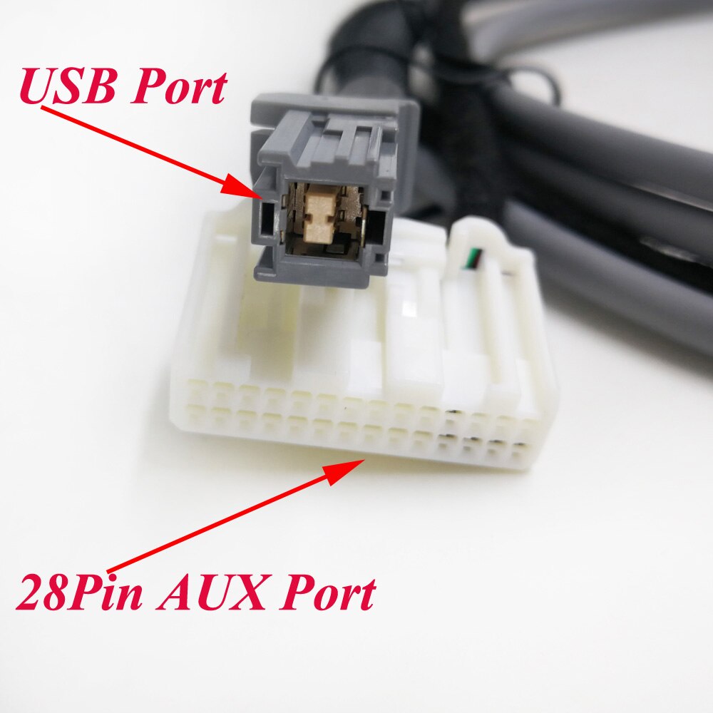Auto Diy Aux Usb Kit Usb/Aux Panel Schakelaar 28Pin Poort Voor Toyota Corolla Rav4 Highlander Land Cruiser Camry