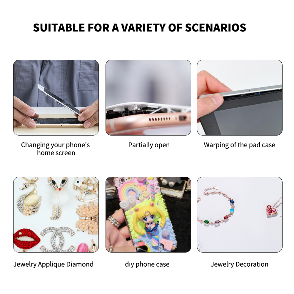 Bulaien-pegamento transparente multiusos B7000, adhesivo para joyería, pantalla de teléfono móvil, vidrio, goma, secado rápido, sellador de reparación de precisión