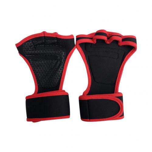 1 Paar Gym Handschoenen Zware Gewicht Sport Oefening Gewichtheffen Handschoenen Body Building Training Sport Fitness Handschoenen: Rood / M