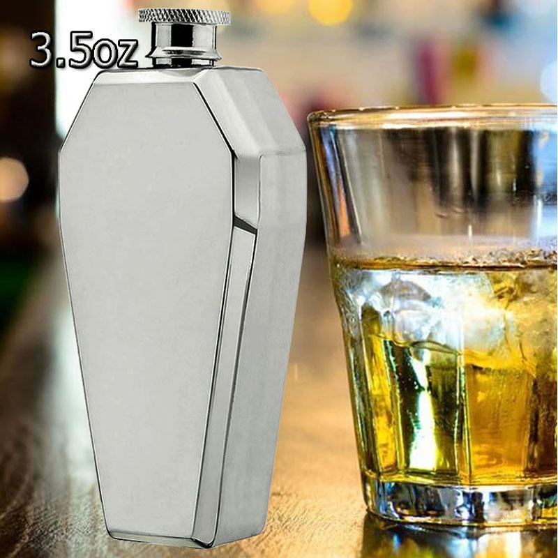 Hip Flask 3.5 OZ 100 ml 304 Stainless Steel Wisky Flask with Funnel Groomsmen Bridesmaid Whisky Alcool Alcohol Bottle