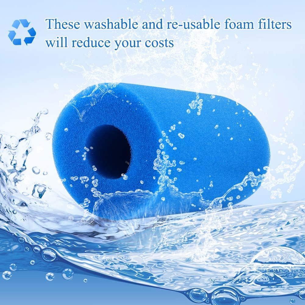Swimming Pool Filter Washable Pool Sponge Filter Reusable Sponge Foam Cartridge Cleaning Equipment Foam Filter