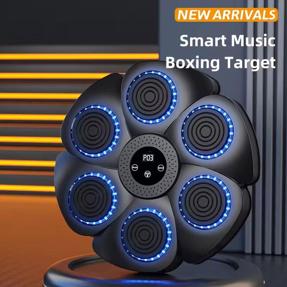 Music Boxing Machine Dynamic Indicator Lights Wall Mounted Boxing Training Punching Equipment Bluetooth-Compatible With Gloves