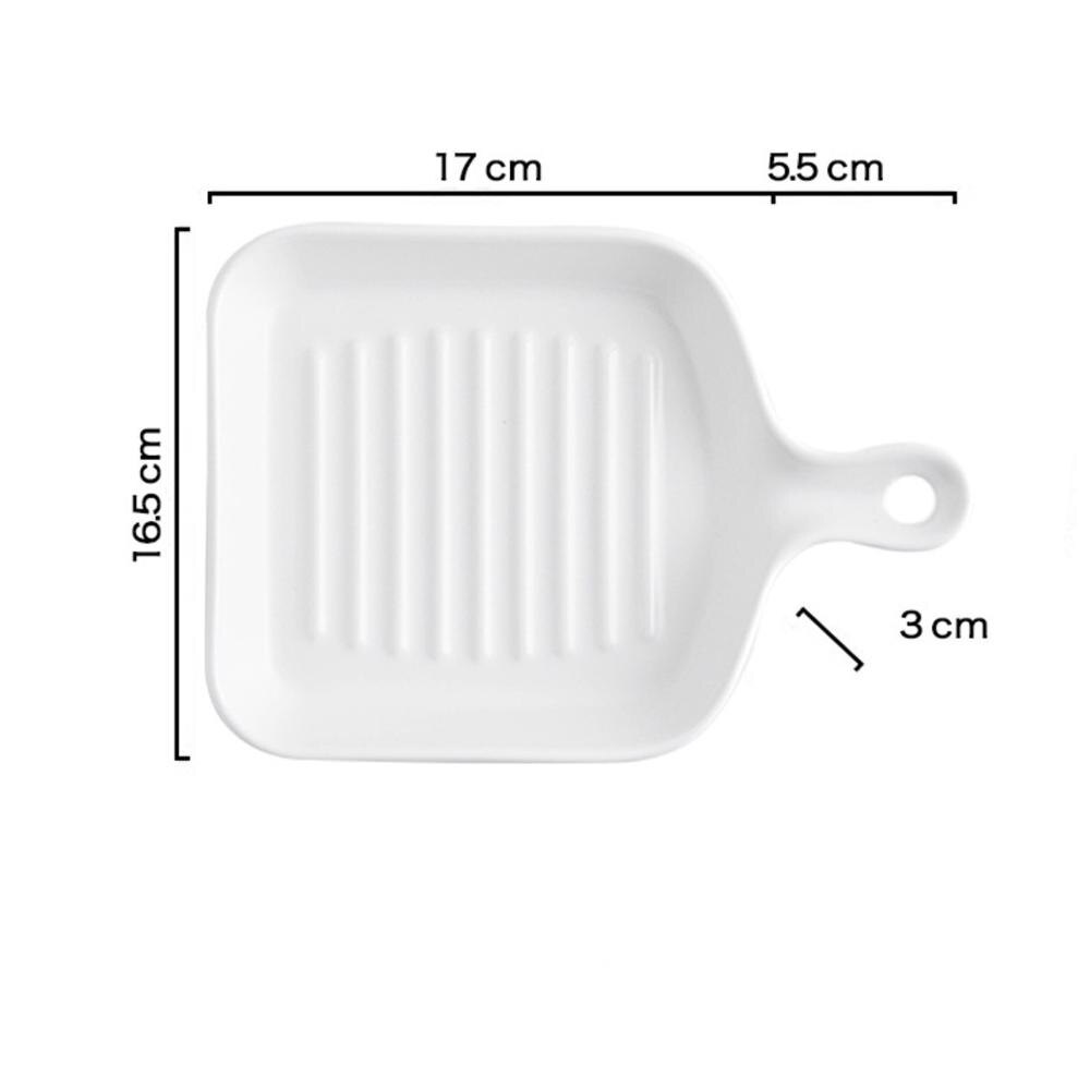 Nordic Bestek Salade Groente Fruit Diner Platen Thuis Bakken Pan Kruk Met Handvat Keramische Magnetron: 001