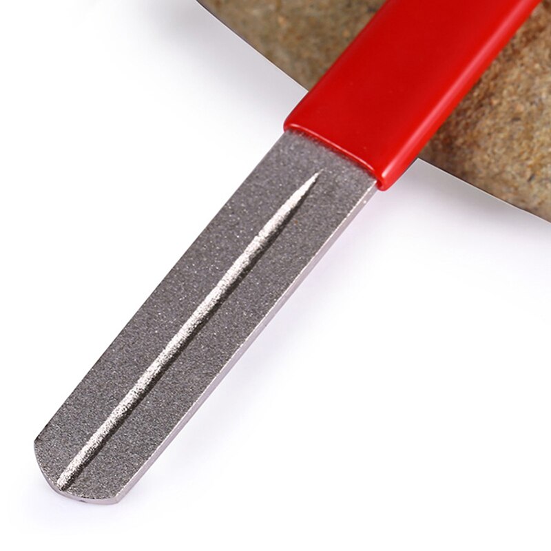Red Diamond Grinding Machine Double-sided Groove For Fly Fishing Stone Grinding Han Sharpening Grinding Accessories Gear Fi H0F1