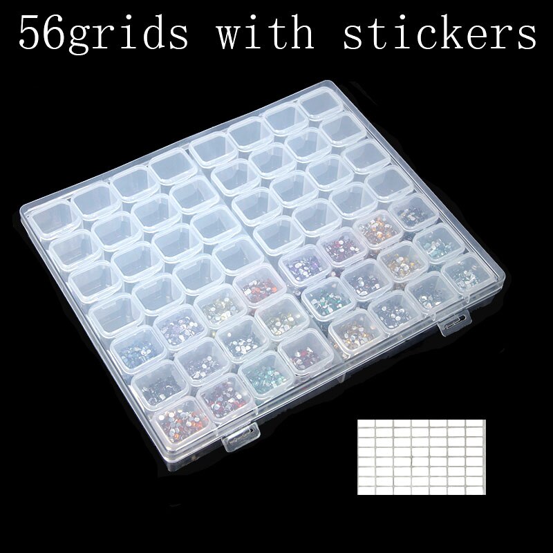 Transparent Thread Box Household Sewing Thread Storage Box Suitcase Container Craft Spool Storage Box with tools Accessories: 56clear