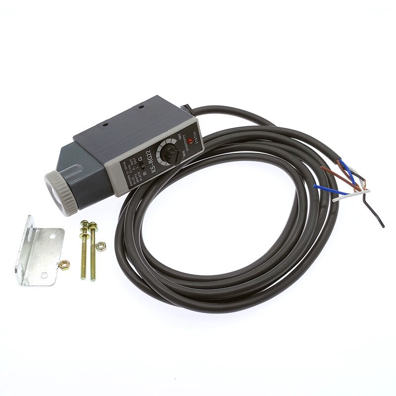1 sztuk kod koloru czujnik KS-W22 KS-G22 KS-R22 10-30V znak wykrywania przełącznik fotoelektryczny kolor znak czujnik KS-RG22 KS-WR22 KS-WG22