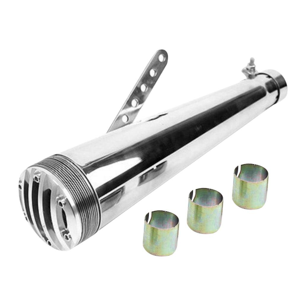 Silencieux d'échappement universel Slip-on, 45mm, pour Harley Silver, moto