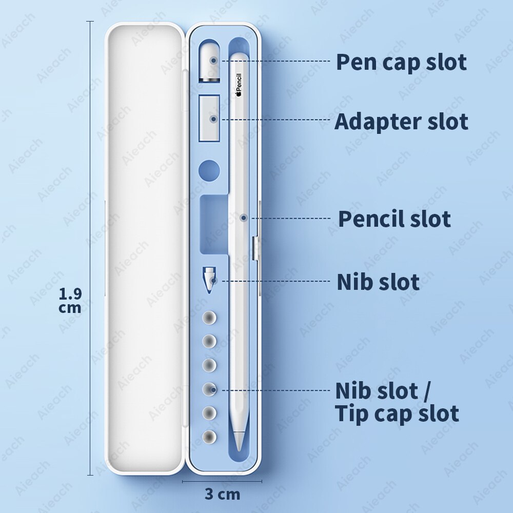 Estuche Universal para lápiz óptico Apple Pencil 1ª y 2ª generación, accesorios, caja de almacenamiento portátil dura para iPad Pencil