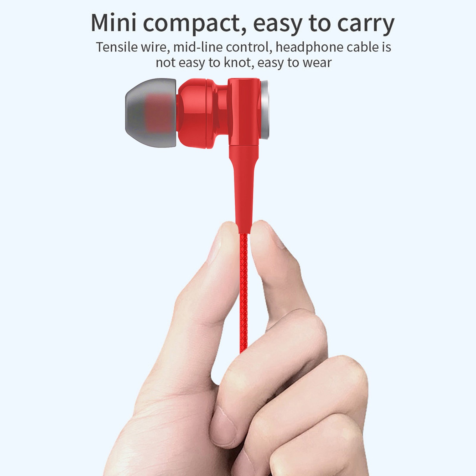 Kabelgebundene Kopfhörer mit Mikrofon für Laptop-Kopfhörer, In-Ear-Kopfhörer mit Mikrofon, 3,5-mm-Kabel-Ohrhörer für Telefon und Android
