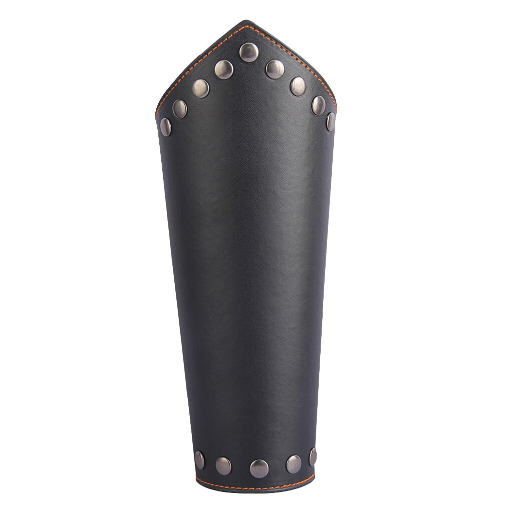 Protège-bras en cuir, gantelet de poignet, accessoires d&#39;équitation, protège-poignet: Black