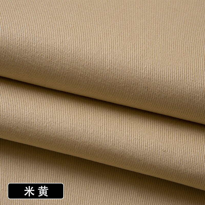 Pantalones de tela de sarga de Color sólido con tarjeta de hilo de algodón puro de 150cm * 50cm, gabardina, ropa, Camisa de algodón lavada, tela gruesa: 009
