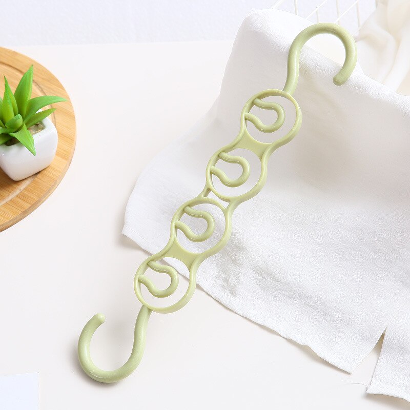 Pants Hanger Space Saving Multi Layer Storage Closet Rack Hanger Belt Scarf Trousers Tie Hangers Holders Non-slip Magic Hanger: C-Green