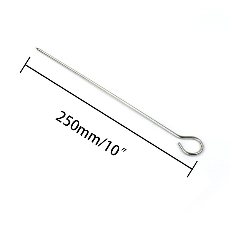 4pcs Rvs BBQ Spiesjes met BBQ Rek Houder Grill Barbecue Spies Naald Kitchen Tools Grillen BBQ Accessoires Tool