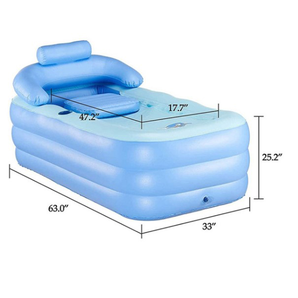 Inflatable Bathtub, Portable Bath Tub for Adult Child Home Spa Bath/ Ice Bath, Foldable Freestanding Bathtub