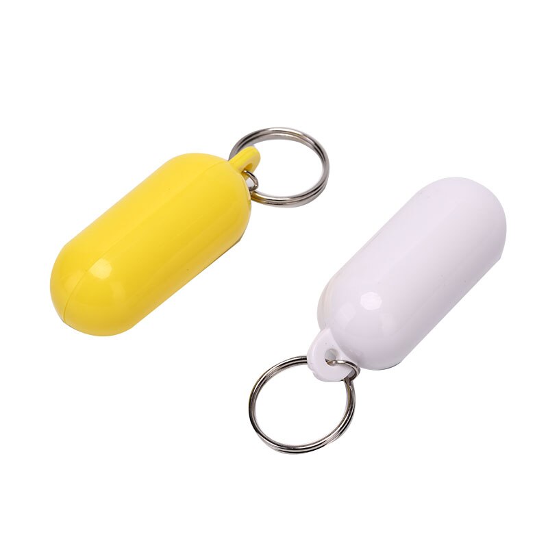 Kayak Floating Keyring Fender Buoyant Key Ring Marine Sailing Boat Float Canal Keychain Yellow/White Color
