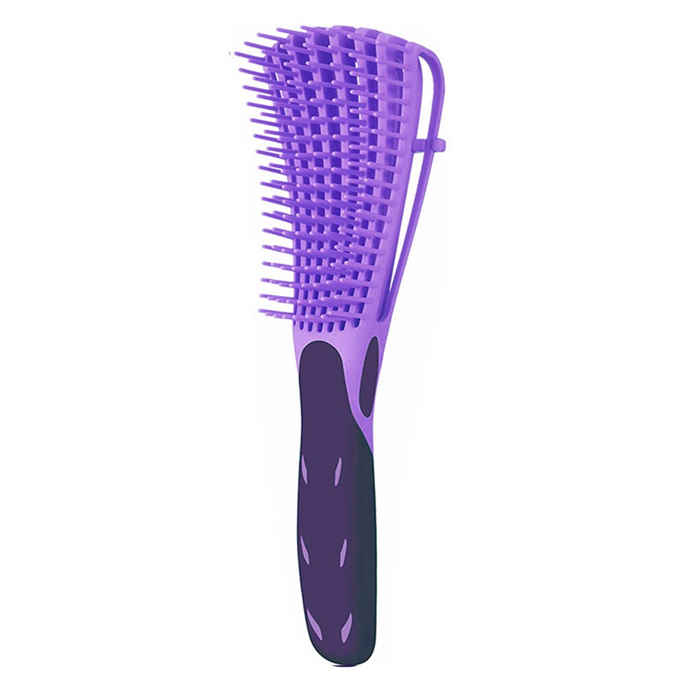 Scalp Massage Comb Curved Breathable Ribs Claw Comb Hairbrush Soft Durable Hairdressing Smooth Hair Comb: Purple