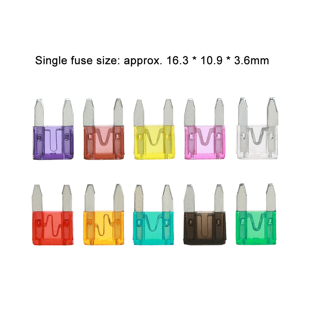 Mini fusibles de lame de voiture | 100 pièces, assortiment de camions de voiture, Kit de fusibles 2A 3A 5A 7.5A 10A 15A 20A 25A 30A 35A, fusible de lame de voiture, accessoires de voiture