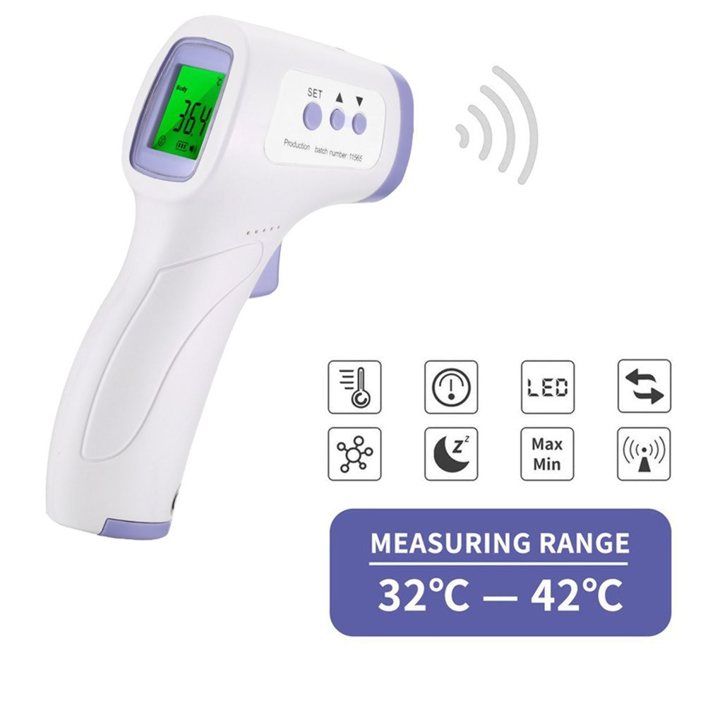 Testa termômetro digital infrarojo sem contato termômetro infravermelho temperatura sensores febre ferramenta de medida para o bebê adultos