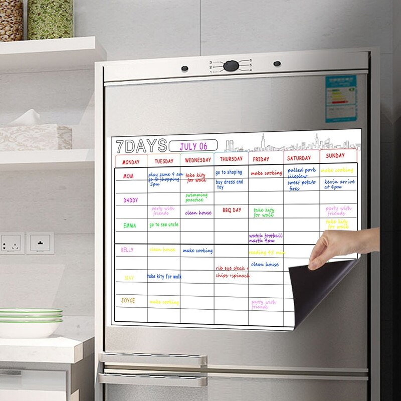 A3 Magnetic Whiteboard Dry Erase Calendar Set 16X12Inch Whiteboard Weekly Planner for Refrigerator Fridge Kitchen Home