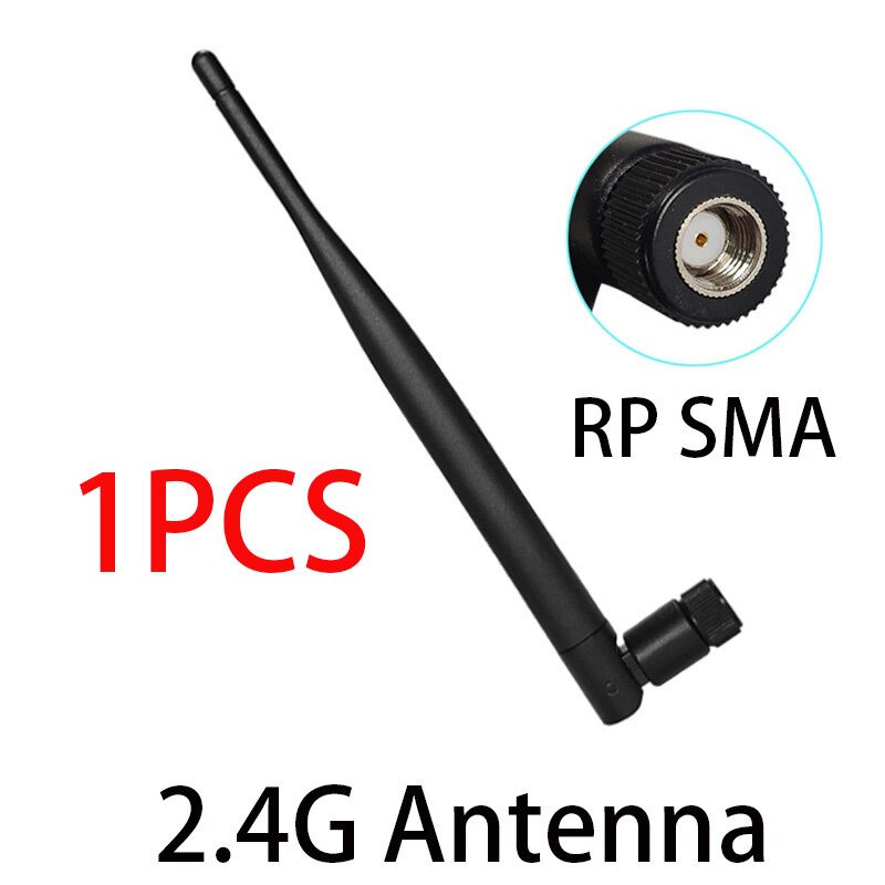 2.4 GHz WiFi Antenna 5dBi Aerial RP-SMA Male Connector 2.4ghz antena wi fi antenne IOT PCI Card USB Wireless Router Wifi Booster: 1 pcs Female