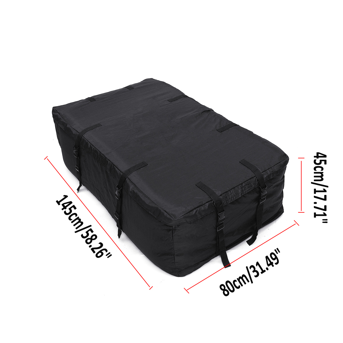 Suporte para telhado de carro 145x80x45cm, suporte para carga à prova d' água para bagagem e armazenamento de viagem van suv para carros: Default Title