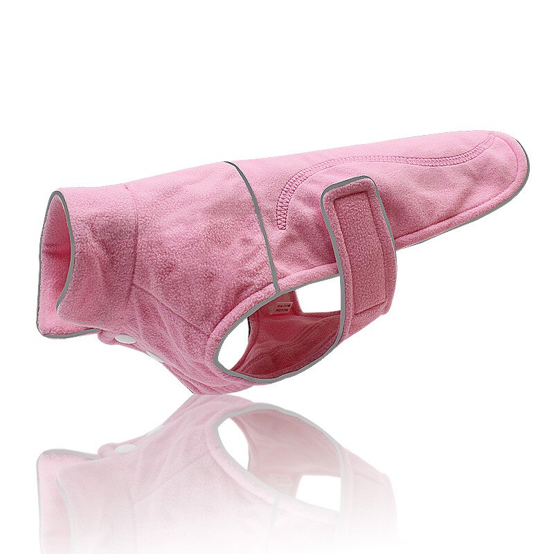Vêtements d'hiver chauds pour animaux de compagnie, veste polaire épaisse pour chiots et chiens: Rose / XXXL