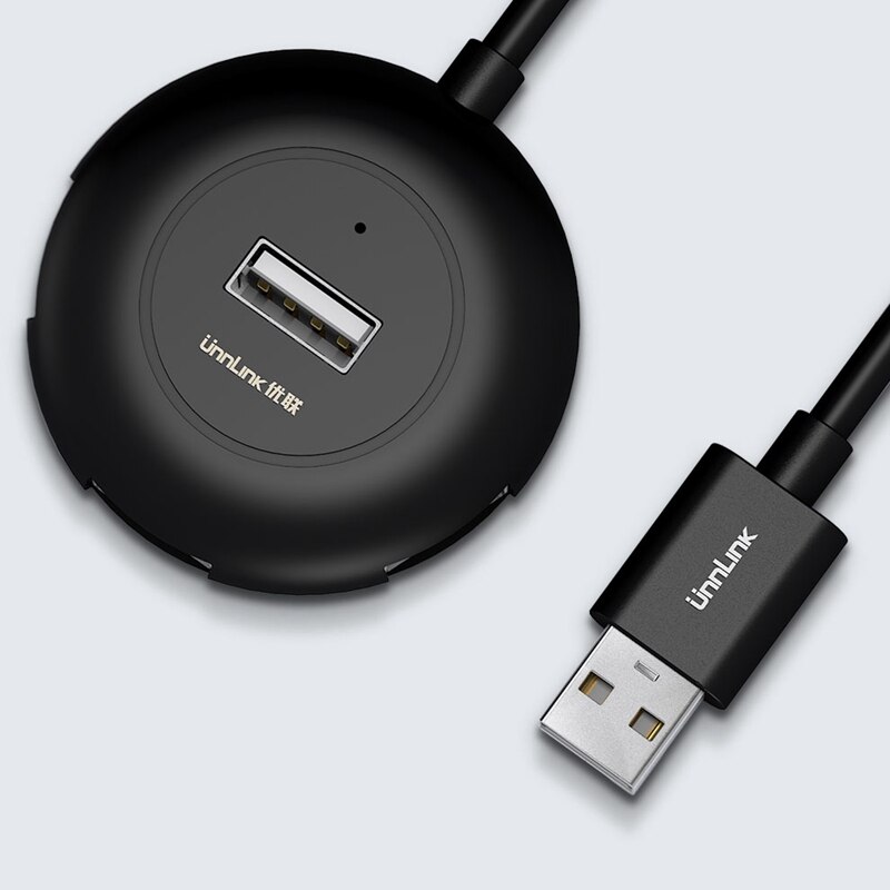 Unnlink 4 Hafen USB Hub 2,0 USB Splitter hoch Geschwindigkeit 480Mbps USB Verlängern 0,25 M für Schreibtisch Laptop Computer Notizbuch