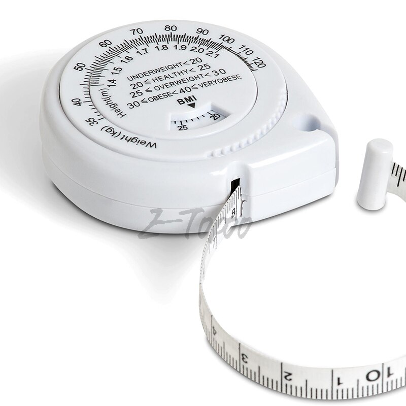 28pcs/lot 0-150cm Accurate health BMI Calculator BMI body measure tape waist measure tape body mass tape