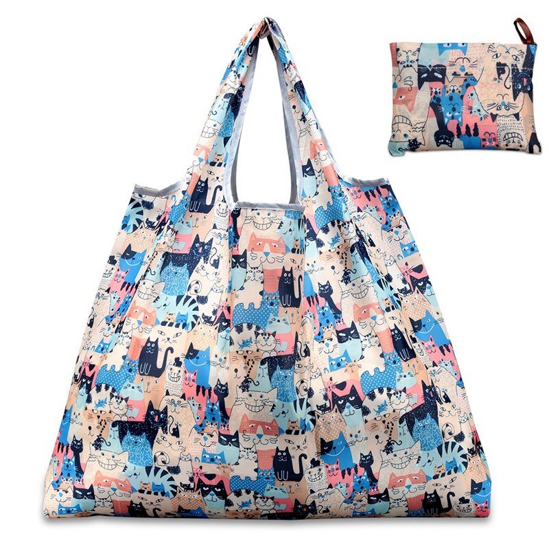 6 Kleuren Boodschappentas Dame Opvouwbare Oxford Doek Herbruikbare Fruit Kruidenier Pouch Recycle Organisatie Bag: A