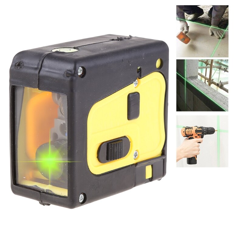 Level Line, Cross Line with Self-Leveling, Vertical and Horizontal Line, Rotatable 360 Degree, Battery Included