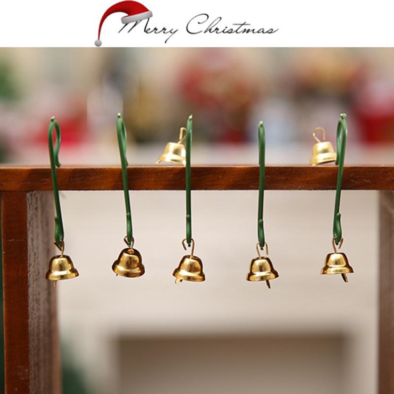 20 Stks/set Gold Jingle Bell Mini 11Mm Bells Kerstboom Opknoping Decor Craft Smeedijzeren Kerst Decor Bell