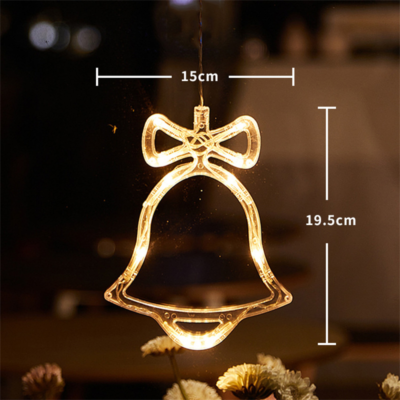 Weihnachts-led-lichterkette mit schneeflocken, weihnachtsmann-anhänger, fensterdekoration für zuhause, weihnachten, navidad-jahresdekoration: M / Mintgrün