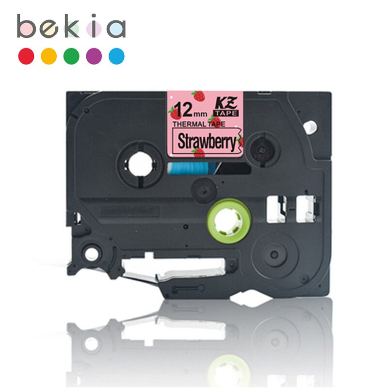 Beautiful patterns compatible laminated tze 131 tze 231 tze 631 12mm tze tape tze -231 tz-231 for brother p-touch printer label tape: Strawberry