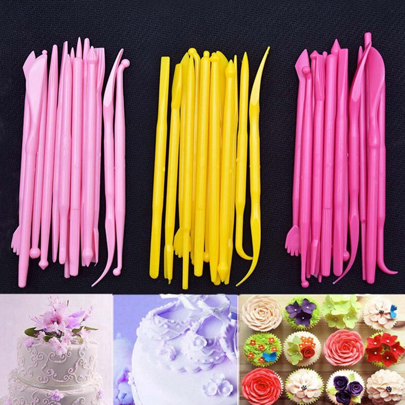 Taart Decoreren Gereedschappen Bakken Accessoires 14Pcs Multifunctionele Icing Pastry Borstels Fondant Cake Schilderen Borstel Nail Art Borstel Pen