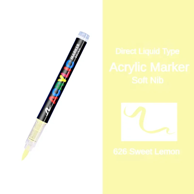 16 Colors Direct-liquid Acrylic Pens Paint Brush Marker Pen for Rock Painting Stone Ceramic Glass DIY Stationery Art Supplies: Navy Blue