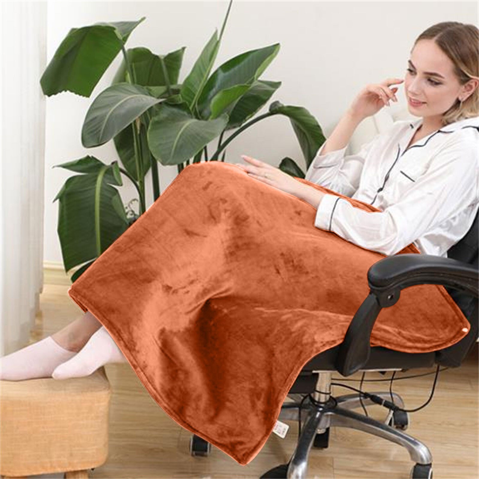 Electric Heated Blankets Electric Throws With Double-Layer Flannel Fast Heat Leisure Personality Delicate Cozy Blanket