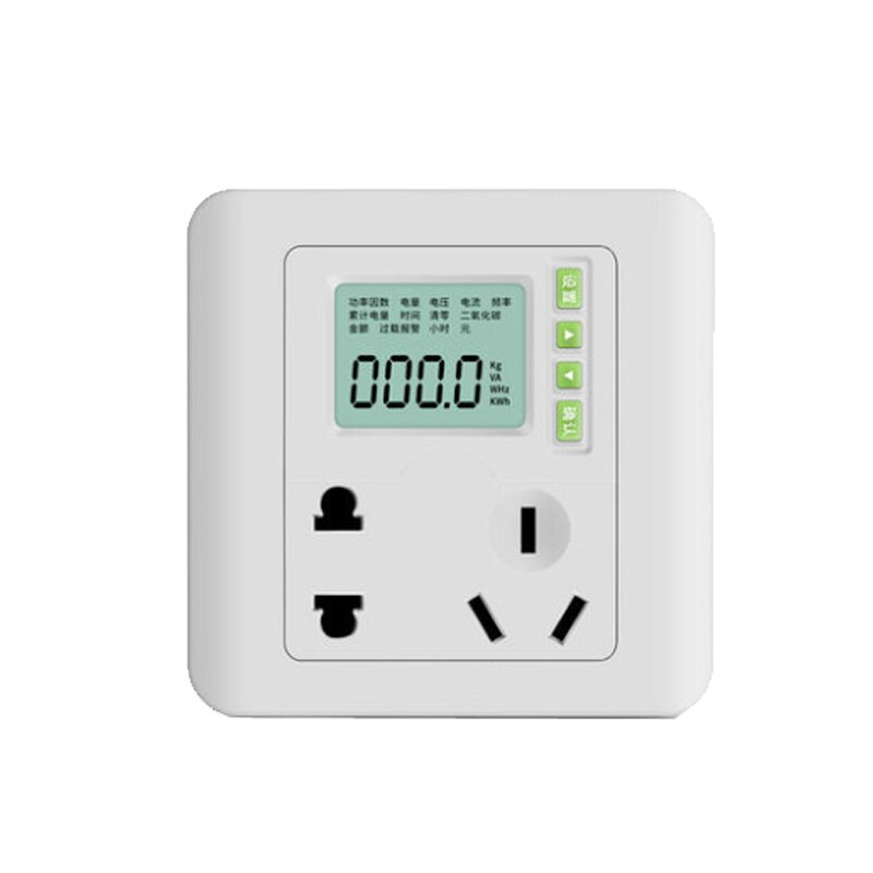 Huishoudelijke wattuurmeter watt-energiemeter 10 a 16a vermogensmonitor paneeltype meteraansluiting: 10a